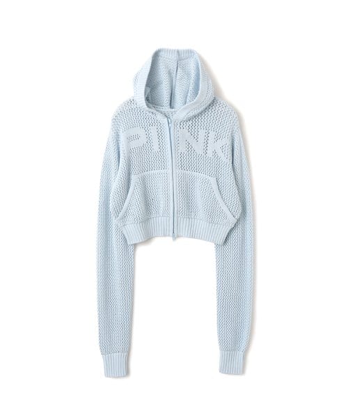 atmos pink Pointelle Knit Zip-up Hoodie