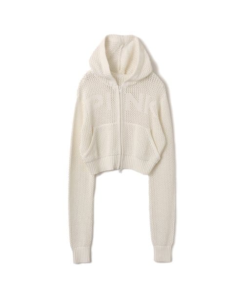atmos pink Pointelle Knit Zip-up Hoodie