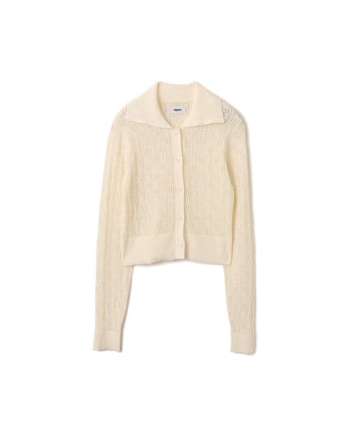 atmos pink See-Through Knit Cardigan