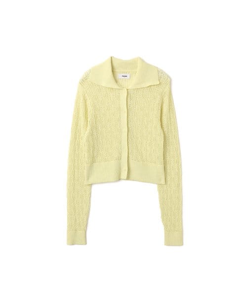 atmos pink See-Through Knit Cardigan