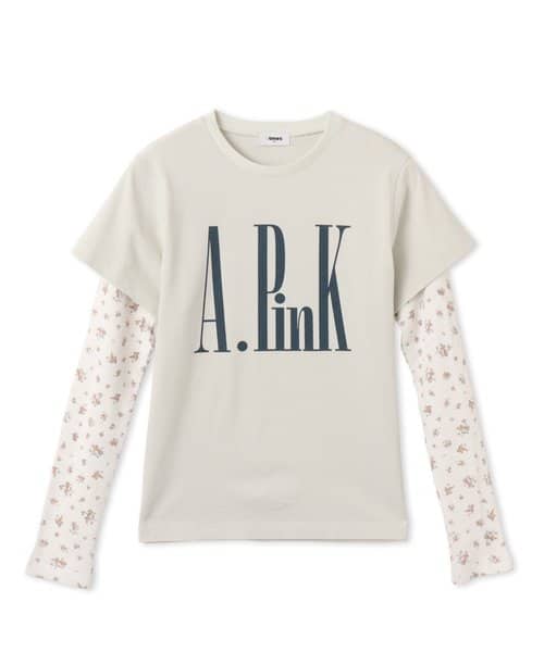 atmos pink Layered Print LS T-shirt WHITE - ホワイト