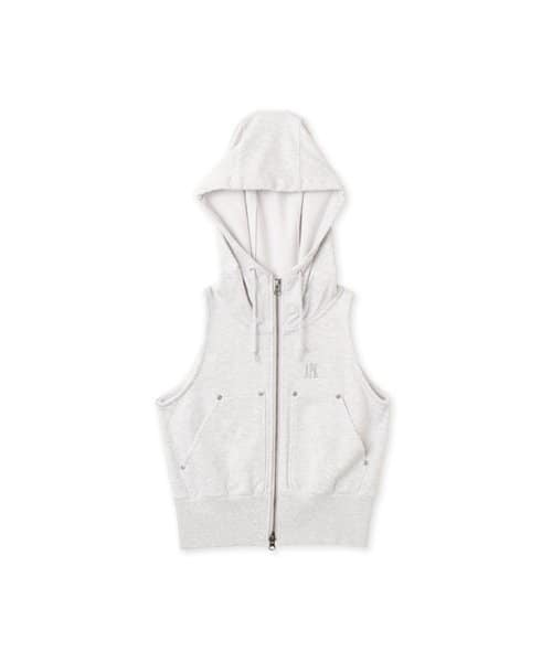 atmos pink No Sleeve Zip-up Hoodie GRAY - グレー