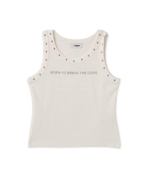 atmos pink Studs Tank Top WHITE