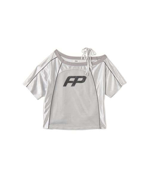 atmos pink Mesh Docking T-shirt GRAY - グレー