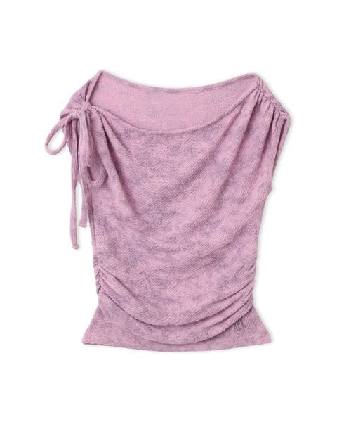 atmos pink Tie Point One Shoulder Tops PINK