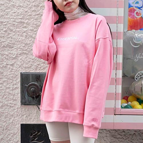 add seoul ESSENTIAL LOGO SWEATSHIRT PINK 20SP-I - ピンク