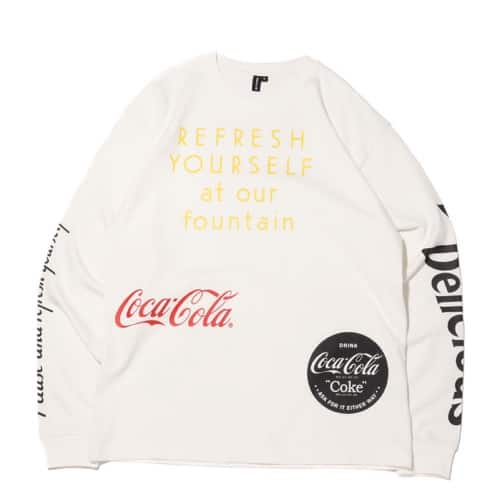 COCA-COLA BY ATMOS LAB DRINK DELICIOUS LS TEE WHITE 20FA-S