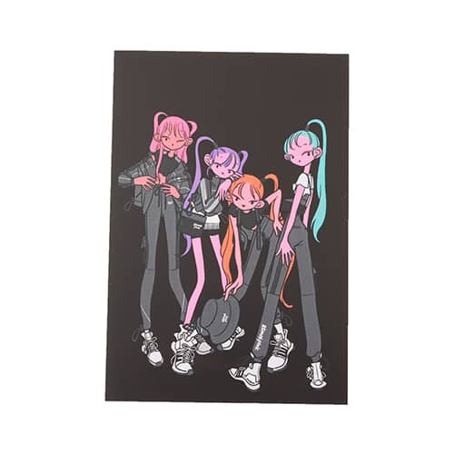 atmos pink JENNY KAORI POST CARD BLACK