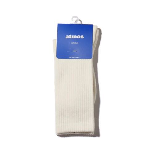atmos RIBBED SOCKS WHITE 19SU-I