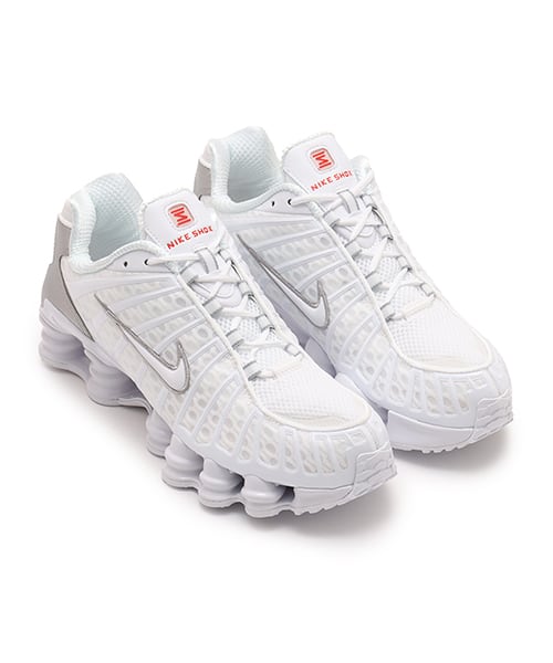 NIKE SHOX TL WHITE/WHITE-METALLIC SILVER-MAX ORANGE