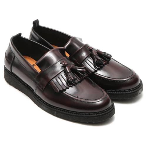 FRED PERRY ×GEORGE COX TASSEL LOAFER LEATHER BLACK
