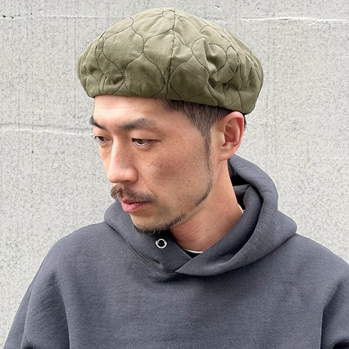 RIVER UP Onion Quilting Beret OLIVE 23FA-I