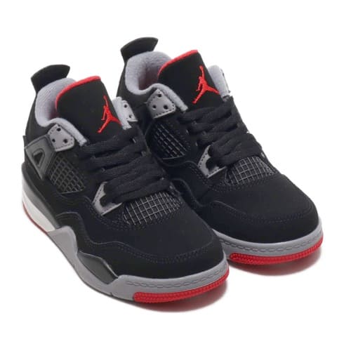 JORDAN BRAND JORDAN 4 RETRO TD BLACK/FR RED-CMNT GRY-SMMT WHT 19SU-S