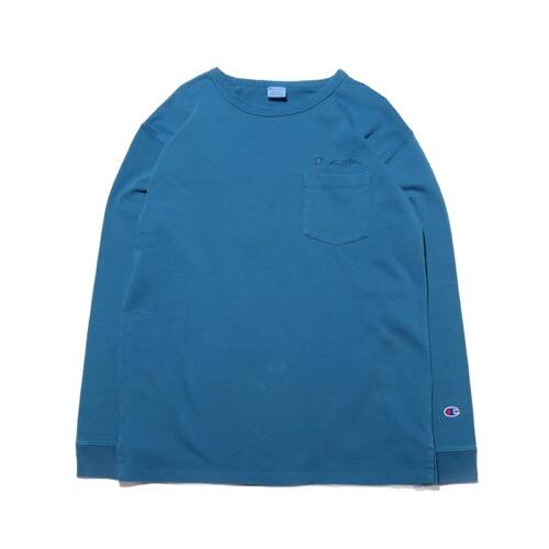 Champion L/S POCKET T-SHIRT BLUEGREEN 20SS-I