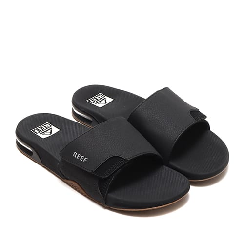 REEF FANNING SLIDE BLACK/SILVER 23SP-I