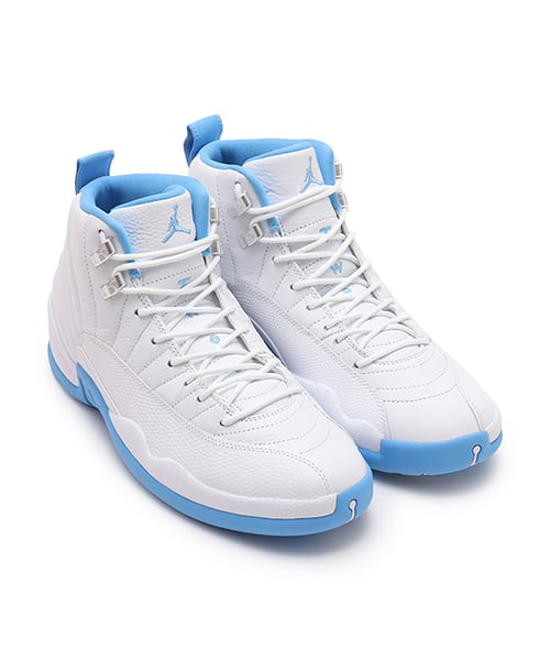 JORDAN BRAND AIR JORDAN 12 RETRO WHITE/UNIVERSITY BLUE-METALLIC SILVER