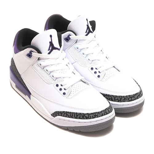 JORDAN BRAND AIR JORDAN 3 RETRO WHITE/BLACK-DARK IRIS-CEMENT GREY