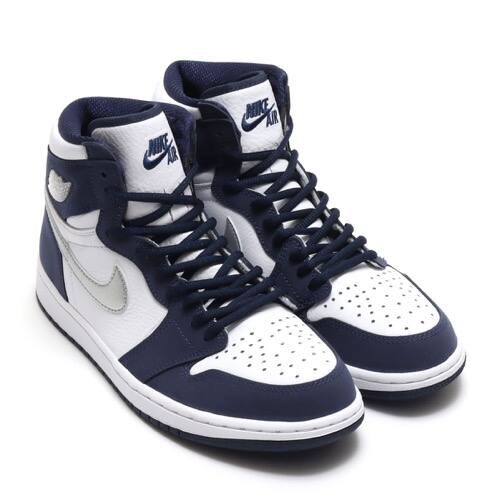 JORDAN BRAND AIR JORDAN 1 HIGH OG CO JP WHITE/METALLIC SILVER-MIDNIGHT NAVY 20HO-I