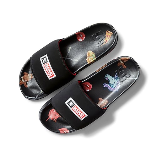 DC SHOES DP DC SLIDE BLACK PRINT 22FW-I