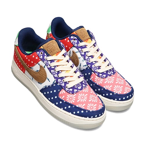 NIKE WMNS AIR FORCE 1 '07 LV8 DEEP ROYAL BLUE/DK DRIFTWOOD-CHILE RED 21FA-I