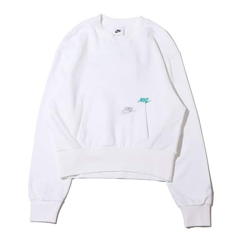 NIKE AS W NSW FLC CREW CPPS WHITE/WASHED TEAL 22SP-I