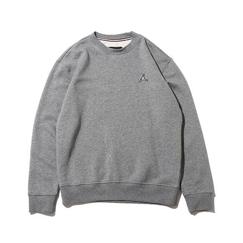 JORDAN BRAND AS M J ESS FLC CREW CARBON HEATHER/WHITE 23SP-I
