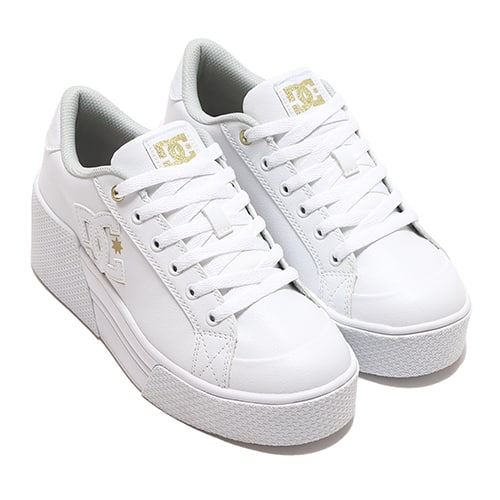 DC SHOES Ws CHELSEA LITE WEDGE WHITE/GOLD 23SS-I