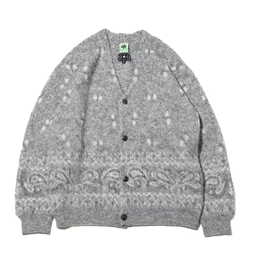 TOKYO 23 x ELEPHANT BRAND WOOL SHAGGY V NECK KNIT CARDIGAN GRAY 23FW-S