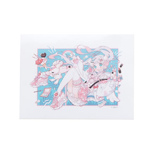 atmos x 絵師100人展 上倉エク ステッカー MULTI 22SU-I