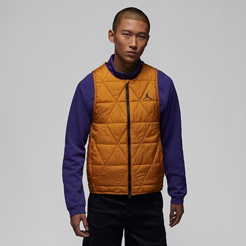 JORDAN BRAND AS M J SPRT GLF STMT VEST DESERT OCHRE/BLACK 24SP-I