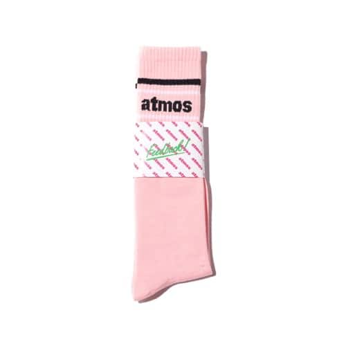 Feedback!×atmos pink LONG RIB SOCKS PINK 19SU-S