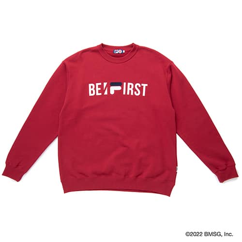 FILA x BE:FIRST EMBROIDERY CREWNECK RED 22FW-I