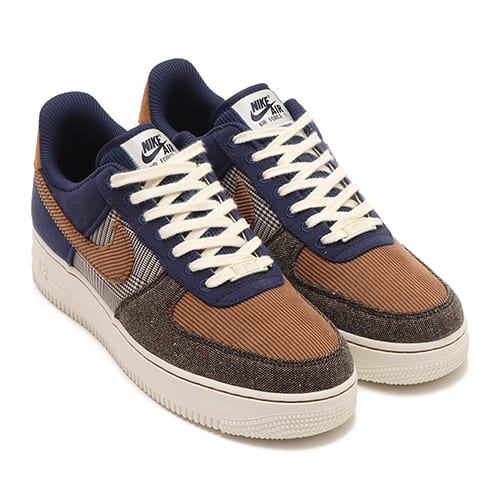 NIKE AIR FORCE 1 '07 PRM MIDNIGHT NAVY/ALE BROWN-PALE IVORY 23HO-I
