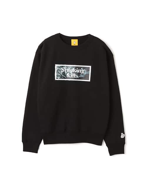 FR2 atmos collaboration with #FR2 Smoking kills Sweat shirt BLACK - ブラック