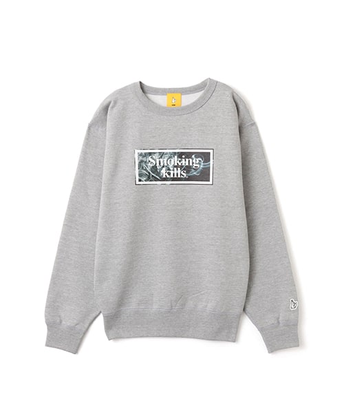 FR2 atmos collaboration with #FR2 Smoking kills Sweat shirt GRAY - グレー