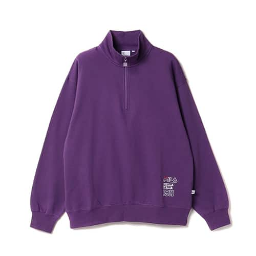 FILA HALF ZIP SHIRT BLACK 23FW-Iフィラ ハーフ ジップ シャツ