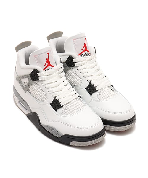 JORDAN BRAND AIR JORDAN 4 RETRO SUMMIT WHITE/FIRE RED-CEMENT GREY-BLACK
