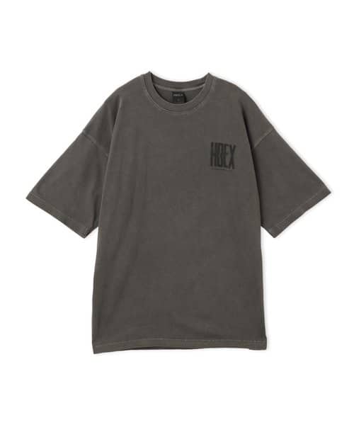 HDEX Crack Printed Pigment Short Sleeve Pigment Charcoal