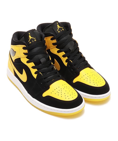JORDAN BRAND AIR JORDAN 1 MID SE BLACK/VARSITY MAIZE-WHITE