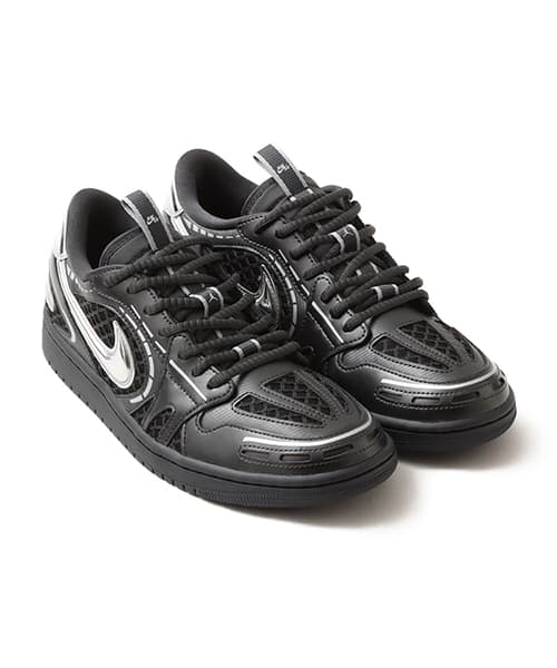 JORDAN BRAND WMNS AIR JORDAN 1 MM LOW V3 BLACK/METALLIC SILVER-WHITE-ANTHRACITE - ブラック
