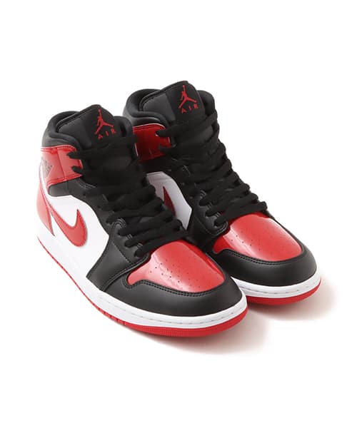JORDAN BRAND AIR JORDAN 1 MID SE BLACK/VARSITY RED-WHITE - ブラック