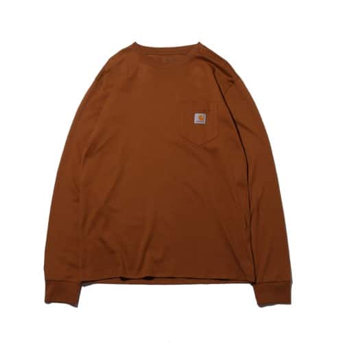 CARHARTT L/S POCKET T-SHIRT Hamilton Brown 18FW-I