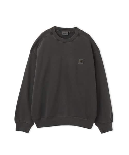 CARHARTT NELSON SWEAT Black garment dyed - ブラック