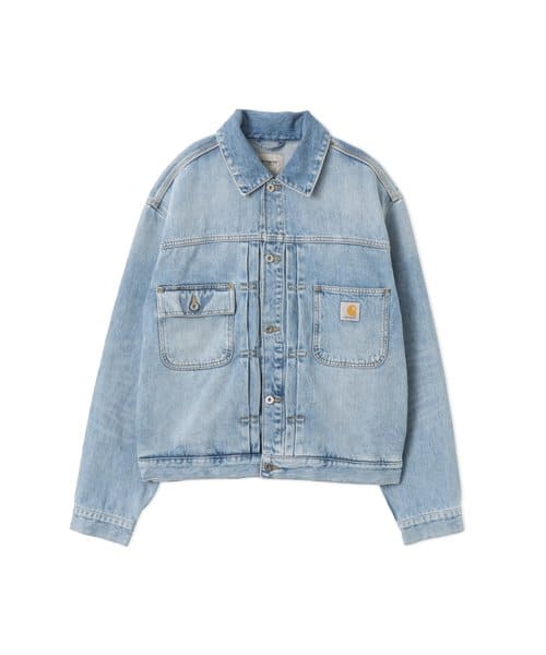 CARHARTT BELMAR JACKET Blue heavy worn bleached - ブルー