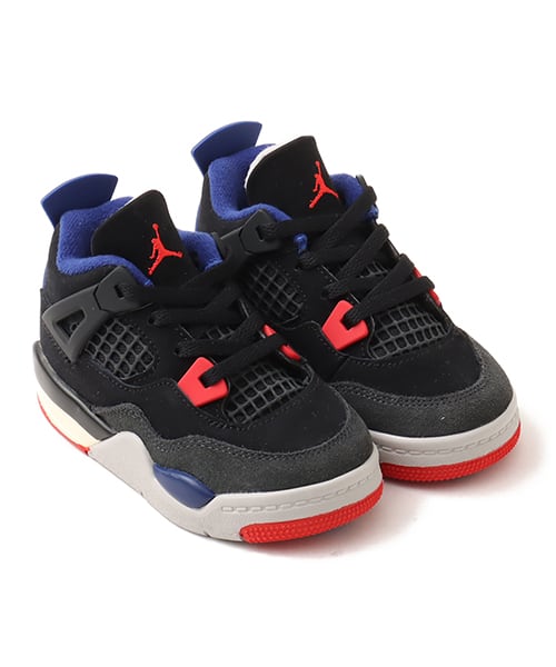 JORDAN BRAND JORDAN 4 RETRO OG (TD) BLACK/FIRE RED-DEEP ROYAL BLUE