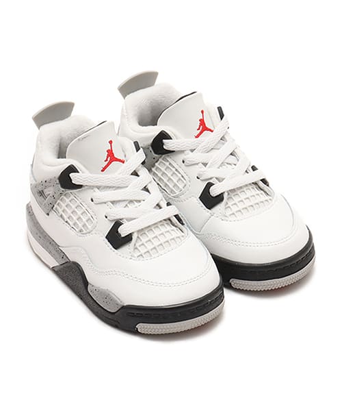 JORDAN BRAND JORDAN 4 RETRO OG (TD) SUMMIT WHITE/FIRE RED-CEMENT GREY-BLACK