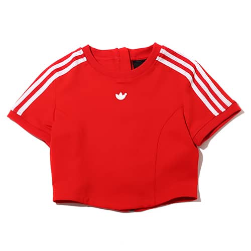 adidas BLUE VERSION ESSENTIALS CROPPED TEE BETTER SCARLET 23SS-I
