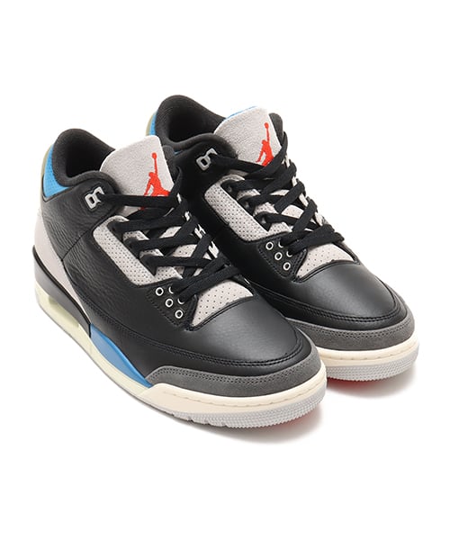 JORDAN BRAND AIR JORDAN 3 RETRO OG BLACK/CHILE RED-NEUTRAL GREY