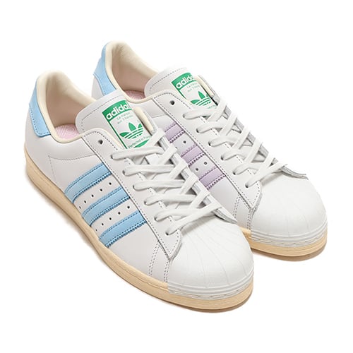 adidas SUPERSTAR 82 CRYSTAL WHITE/CLEAR BLUE/GREEN 23FW-S