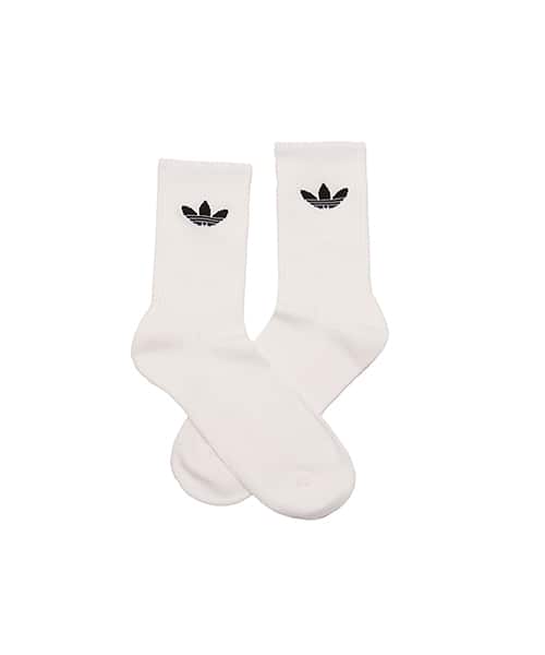 adidas TREFOIL CREW SOCK CUSHION 3 PAIR PACK ホワイト